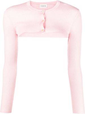 P.A.R.O.S.H. cropped ribbed cardigan - Pink
