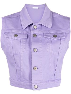 P.A.R.O.S.H. cropped sleeveless jacket - Purple