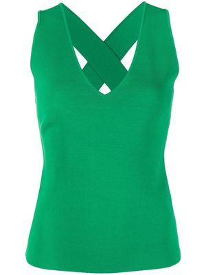 P.A.R.O.S.H. crossover-strap detail top - Green