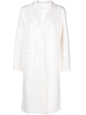 P.A.R.O.S.H. crystal-embellished single-breasted coat - White