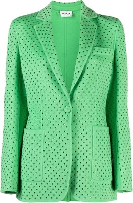 P.A.R.O.S.H. crystal-embellished wool-cashmere blazer - Green