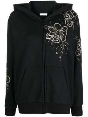 P.A.R.O.S.H. crystal-embellished zipped hoodie - Black