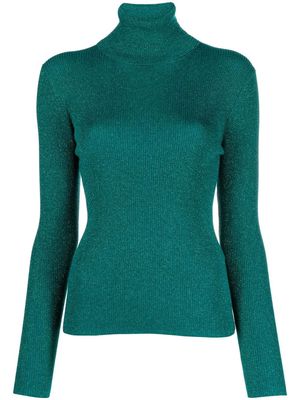 P.A.R.O.S.H. cut-out detail roll-neck jumper - Green