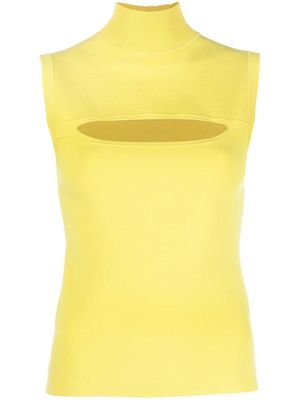 P.A.R.O.S.H. cut-out high-neck vest - Yellow