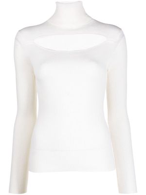 P.A.R.O.S.H. cut-out roll-neck jumper - White