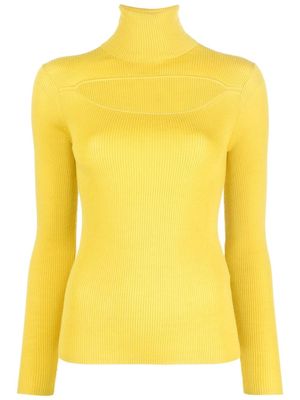 P.A.R.O.S.H. cut-out roll-neck jumper - Yellow