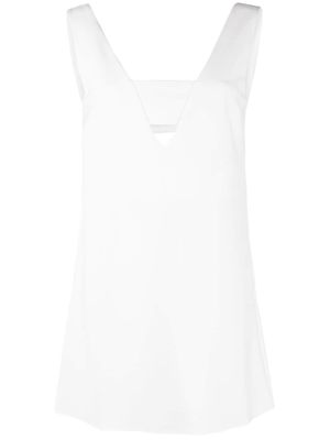 P.A.R.O.S.H. cut-out sleeveless shift dress - White