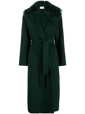 P.A.R.O.S.H. detachable-collar belted coat - Green