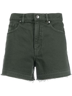 P.A.R.O.S.H. distressed-effect denim shorts - Green