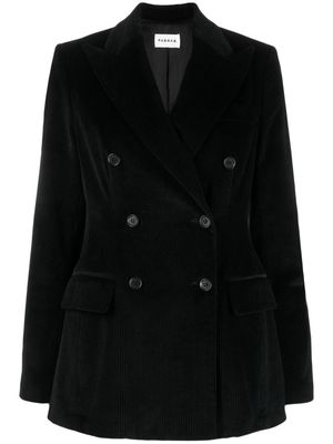 P.A.R.O.S.H. double-breasted corduroy blazer - Black