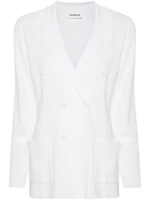 P.A.R.O.S.H. double-breasted knitted blazer - White