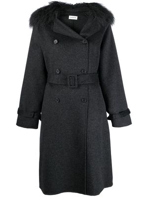 P.A.R.O.S.H. double-breasted wool trench coat - Grey