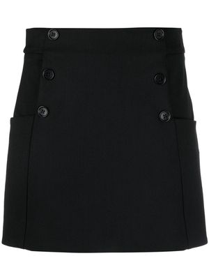 P.A.R.O.S.H. double-button mini skirt - Black