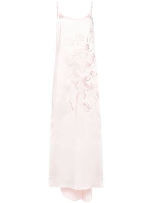 P.A.R.O.S.H. dragon-embroidered maxi dress - Pink