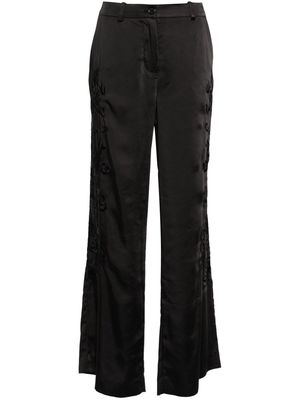 P.A.R.O.S.H. dragon-embroidered straight trousers - Black