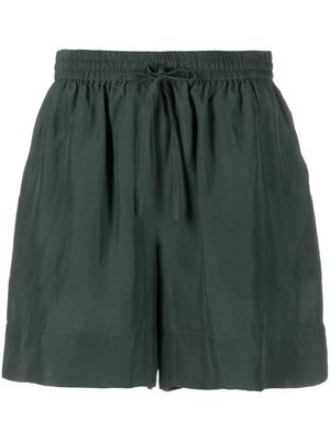 P.A.R.O.S.H. drawstring-waist silk mini shorts - Green