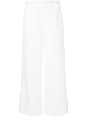 P.A.R.O.S.H. elasticated straight-leg trousers - White