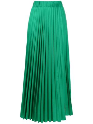 P.A.R.O.S.H. elasticated-waist pleated maxi skirt - Green