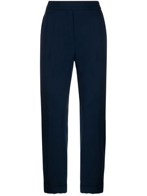 P.A.R.O.S.H. elasticated-waist straight trousers - Blue