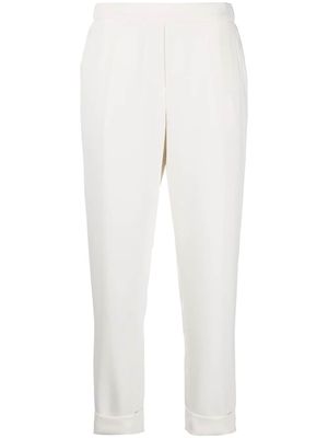 P.A.R.O.S.H. elasticated-waist tapered trousers - Neutrals