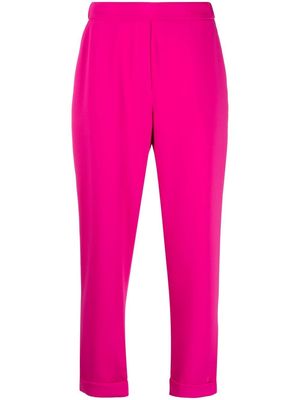 P.A.R.O.S.H. elasticated-waist tapered trousers - Pink