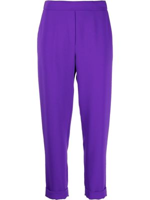 P.A.R.O.S.H. elasticated-waist tapered trousers - Purple