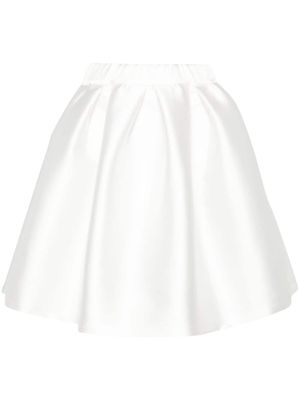 P.A.R.O.S.H. elasticated-waistband satin skirt - White