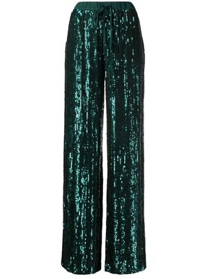 P.A.R.O.S.H. embellished wide-leg trousers - Green