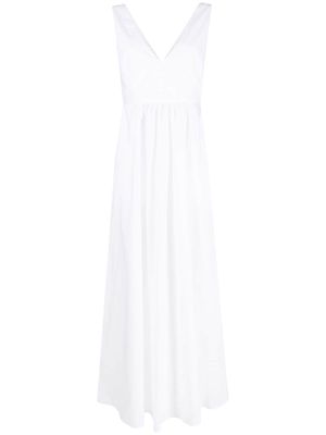 P.A.R.O.S.H. empire-line sleeveless dress - White