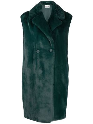 P.A.R.O.S.H. faux-fur double-breasted coat - Green