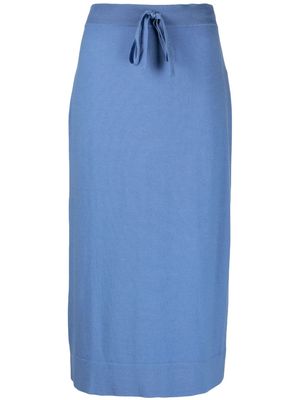 P.A.R.O.S.H. fine-knit high-waist skirt - Blue