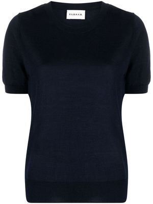 P.A.R.O.S.H. fine-knit short-sleeves top - Blue