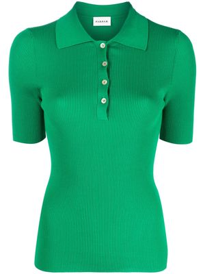 P.A.R.O.S.H. fine-ribbed polo shirt - Green