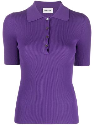 P.A.R.O.S.H. fine-ribbed polo shirt - Purple
