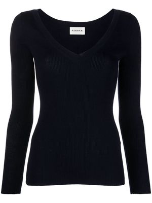 P.A.R.O.S.H. fine-ribbed wool jumper - Blue