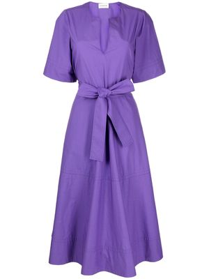 P.A.R.O.S.H. flared cotton midi dress - Purple