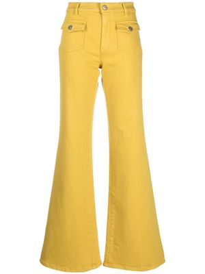 P.A.R.O.S.H. flared denim jeans - Yellow