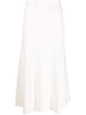 P.A.R.O.S.H. flared jersey midi skirt - White