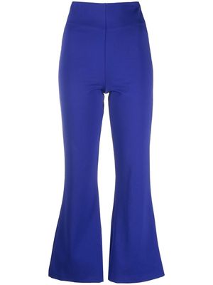P.A.R.O.S.H. flared-leg cropped trousers - Blue