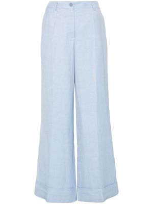 P.A.R.O.S.H. flared pressed-crease trousers - Blue