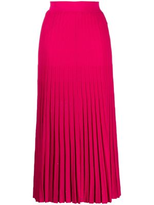 P.A.R.O.S.H. Flexage pleated mid-length skirt - Pink