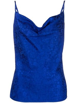 P.A.R.O.S.H. floral-jacquard print top - Blue