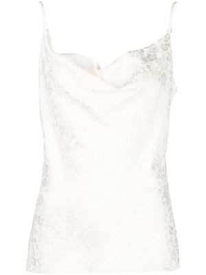 P.A.R.O.S.H. floral-jacquard print top - White