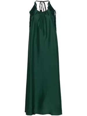 P.A.R.O.S.H. floral-lace silk maxi dress - Green