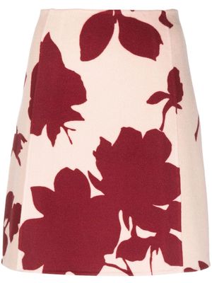 P.A.R.O.S.H. floral print A-line skirt - Pink