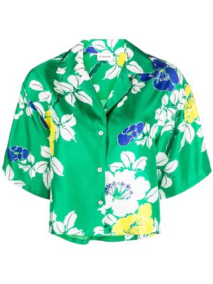 P.A.R.O.S.H. floral-print short-sleeved shirt - Green