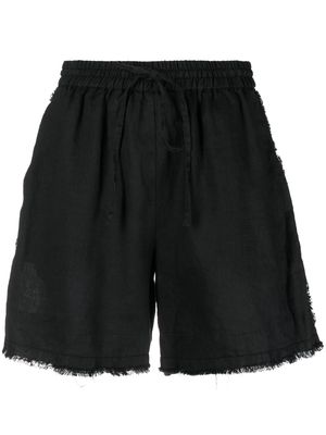 P.A.R.O.S.H. frayed drawstring-waist shorts - Black