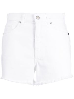 P.A.R.O.S.H. frayed-hem cotton shorts - White