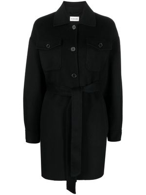 P.A.R.O.S.H. fringe-detail wool coat - Black