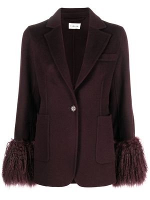 P.A.R.O.S.H. fur-trim tailored blazer